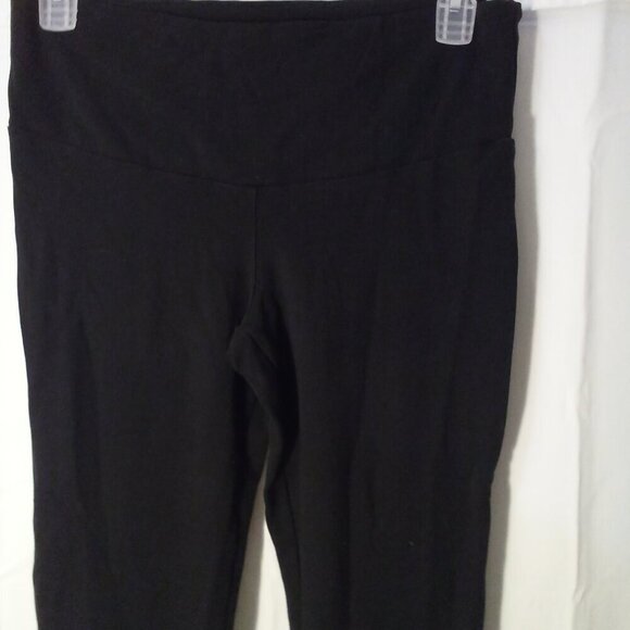 Shape FX Leggings Women L Straight Skinny Active Athletic Cropped Black - Picture 3 of 13